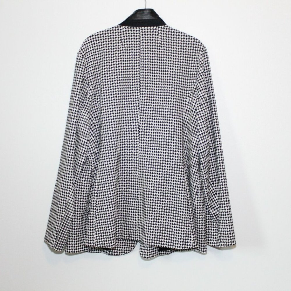 Lane Bryant THE BRYANT Houndstooth Blazer Black White Plus Size 20 H12671 - Picture 6 of 11